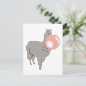 Bubble Gum Llama Bgloebel Briefkaart (Staand voorkant)