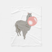 Bubble Gum Llama Bgloebel Fleece Deken (Voorkant)