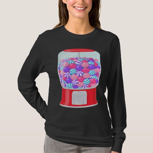 Bubble Gum Machine Gumball Machine Rainbow Hout T-shirt (Voorkant)