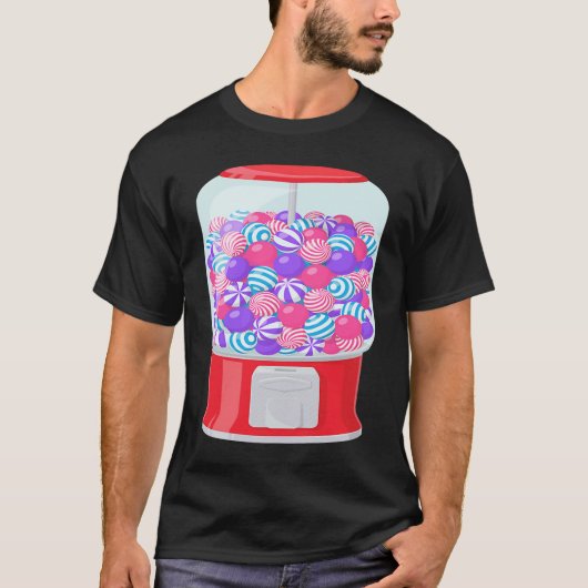 Bubble Gum Machine Gumball Machine Rainbow Hout T-shirt (Voorkant)