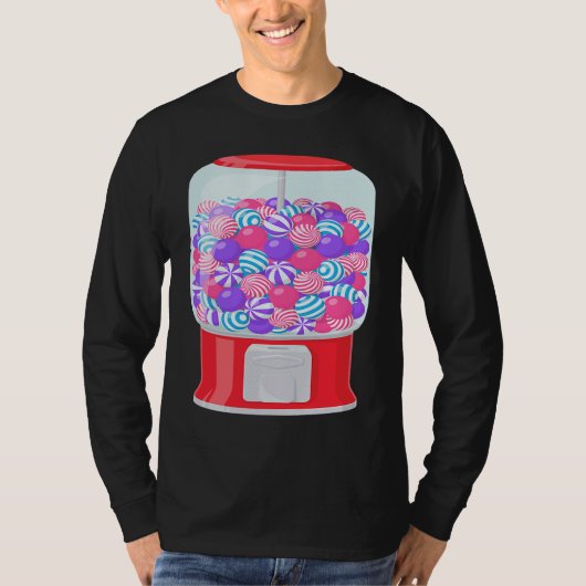 Bubble Gum Machine Gumball Machine Rainbow Hout T-shirt (Voorkant)