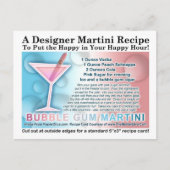Bubble Gum Martini Opus One Recept Kaart Briefkaar (Voorkant)