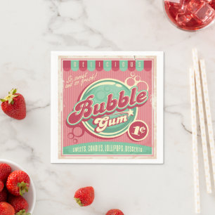 Bubble Gum Paper Napkins Servet