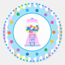 Bubble Gum Party by Bella Bella Studios Ronde Sticker