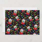 Bubble Gum Party Kaart (Achterkant)