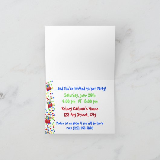 Bubble Gum Party Uitnodigen (Binnen)