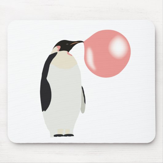 Bubble Gum Penguin Blowcosbubbels Muismat (Voorkant)
