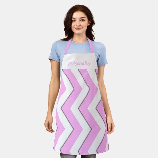 Bubble Gum Pink Chevron Stripe Patroon Schort (Gedragen)