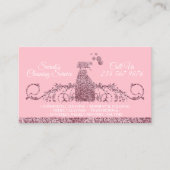 Bubble Gum Pink Cleaning Mousserend Maid Janitoria Visitekaartje (Voorkant)