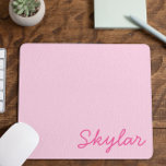 Bubble Gum Pink Hot Roze Aangepaste Cursieve Naam Muismat<br><div class="desc">Dit is een Bubble Gum Pink Hot Pink Custom Cursive Name Muismat!</div>