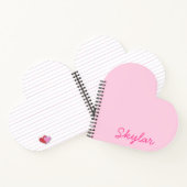 Bubble Gum Pink Hot Roze Aangepaste Cursieve Naam Notitieboek (Binnen)