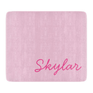 Bubble Gum Pink Hot Roze Aangepaste Cursieve Naam Snijplank