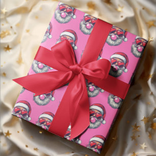 Bubble Gum Pink Santa Heart Zonnebril Cadeaupapier