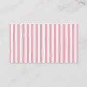 Bubble Gum Pink Stripes; Gestreept Visitekaartje (Achterkant)