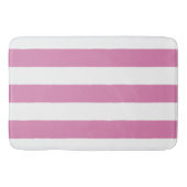 Bubble Gum Pink & White Striped Bath Mat (Voorkant)