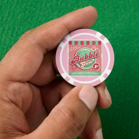 Bubble Gum Poker Chips (Hand)