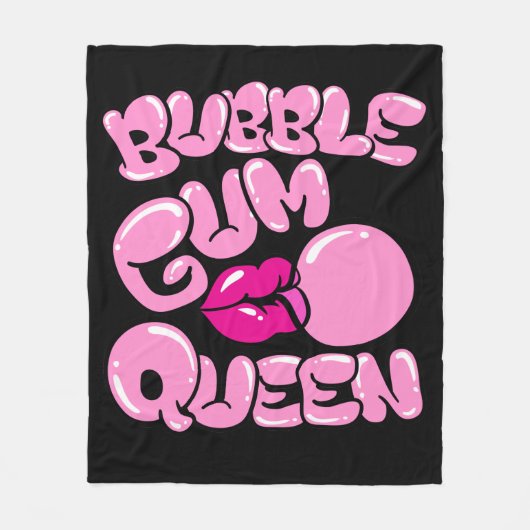 Bubble Gum Queen Fleece Deken (Voorkant)