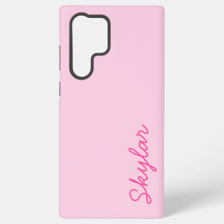 Bubble Gum Roze Heet Roze Aangepaste Cursieve Naam Samsung Galaxy Hoesje
