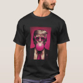 Bubble Gum Roze Zonnebril Grappige Trump Felon Pre T-shirt (Voorkant)