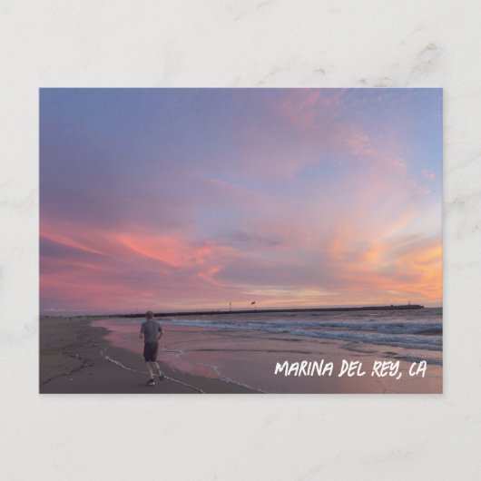 Bubble Gum Sunset - Marina Del Rey, CA Briefkaart (Voorkant)