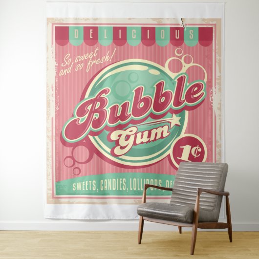 Bubble Gum Tapijt Wandkleed (In situ)