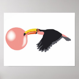 Bubble Gum Toucan Bing Bubble Poster