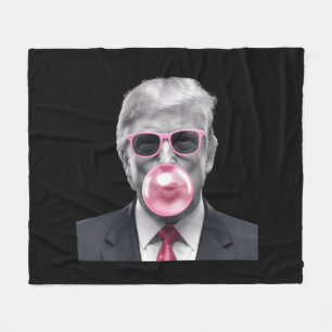 Bubble Gum Trump Donald Trump 2024 Stem op Trump Fleece Deken