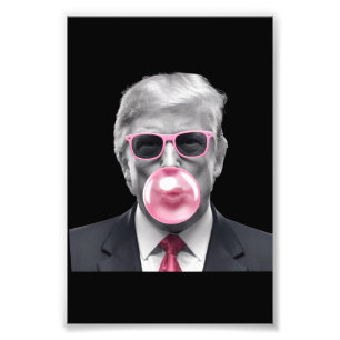 Bubble Gum Trump Donald Trump 2024 Stem op Trump Foto Afdruk