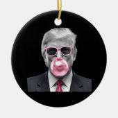 Bubble Gum Trump Donald Trump 2024 Stem op Trump Keramisch Ornament (Voorkant)