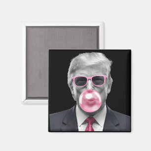 Bubble Gum Trump Donald Trump 2024 Stem op Trump  Magneet