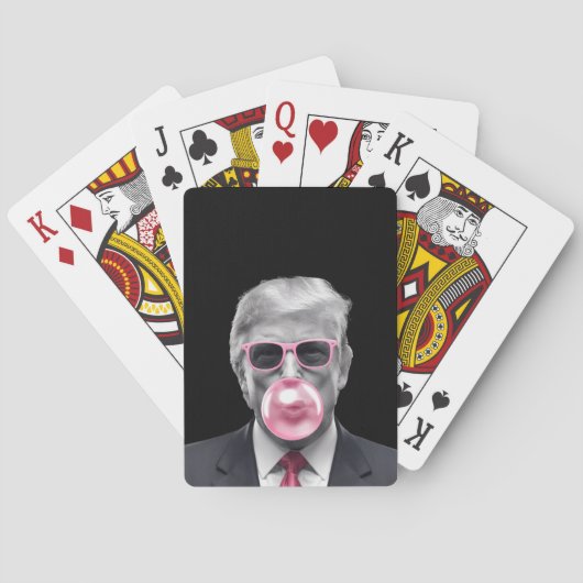 Bubble Gum Trump Donald Trump 2024 Stem op Trump Pokerkaarten (Achterkant)