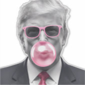 Bubble Gum Trump Donald Trump 2024 Stem op Trump Sticker (Voorkant)