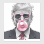 Bubble Gum Trump Donald Trump 2024 Stem op Trump Sticker (Vel)