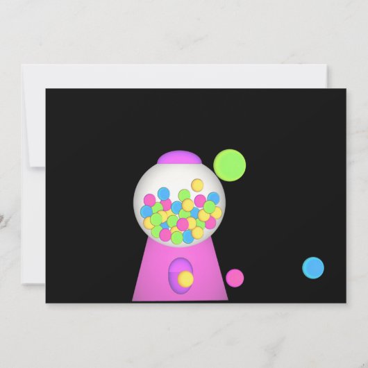 Bubble Gum Verjaardag Kaart (Achterkant)