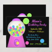 Bubble Gum Verjaardag Kaart (Voorkant / Achterkant)