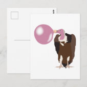 Bubble Gum Vulture Baling Bubble Briefkaart (Voorkant / Achterkant)