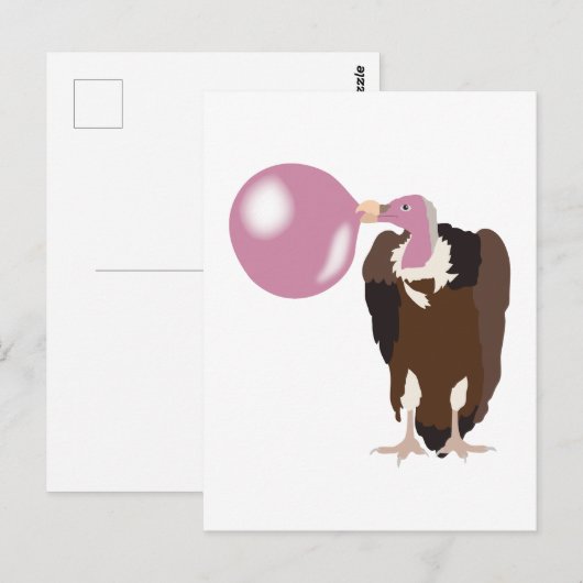 Bubble Gum Vulture Baling Bubble Briefkaart (Voorkant / Achterkant)