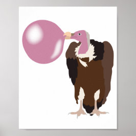 Bubble Gum Vulture Baling Bubble Poster