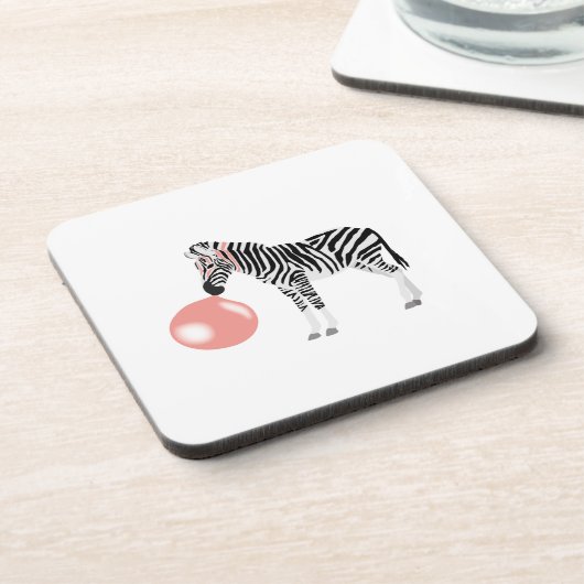 Bubble Gum Zebra Baling Bubble Bier Onderzetter (Linkerzijde)