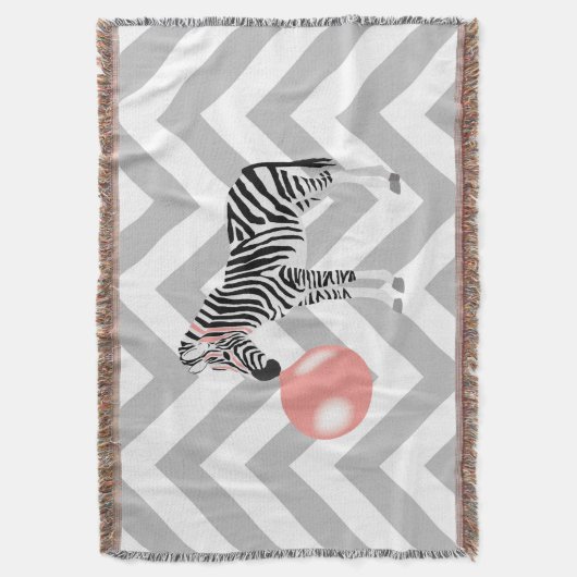 Bubble Gum Zebra Baling Bubble Deken (Voorkant Verticaal)