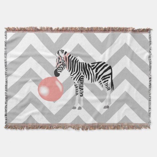 Bubble Gum Zebra Baling Bubble Deken (Voorkant)