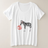 Bubble Gum Zebra Baling Bubble Grote Maat T-shirt (Design voorkant)