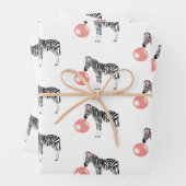 Bubble Gum Zebra Baling Bubble Inpakpapier Vel (In situ)