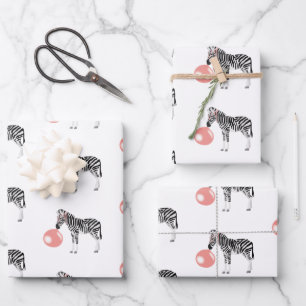 Bubble Gum Zebra Baling Bubble Inpakpapier Vel