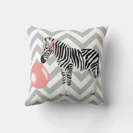 Bubble Gum Zebra Baling Bubble Kussen (Achterkant)