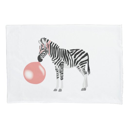 Bubble Gum Zebra Baling Bubble Kussensloop (Voorkant)