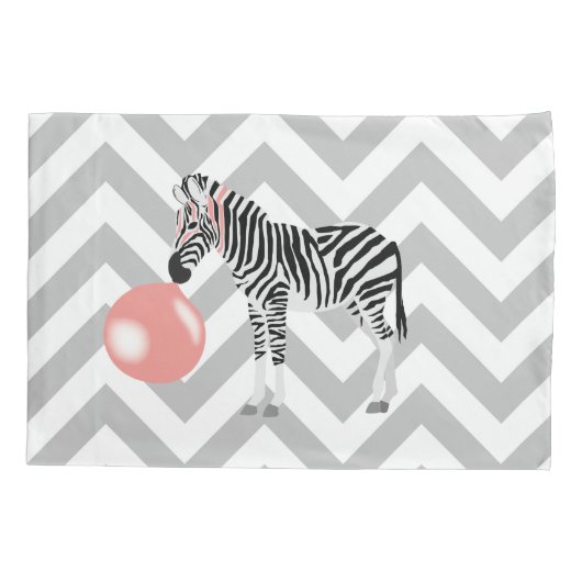 Bubble Gum Zebra Baling Bubble Kussensloop (Achterkant)