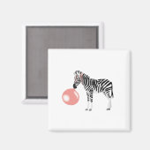 Bubble Gum Zebra Baling Bubble Magneet (Voorkant / Achterkant)