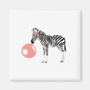 Bubble Gum Zebra Baling Bubble Magneet