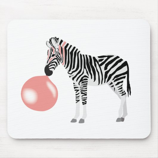 Bubble Gum Zebra Baling Bubble Muismat (Voorkant)